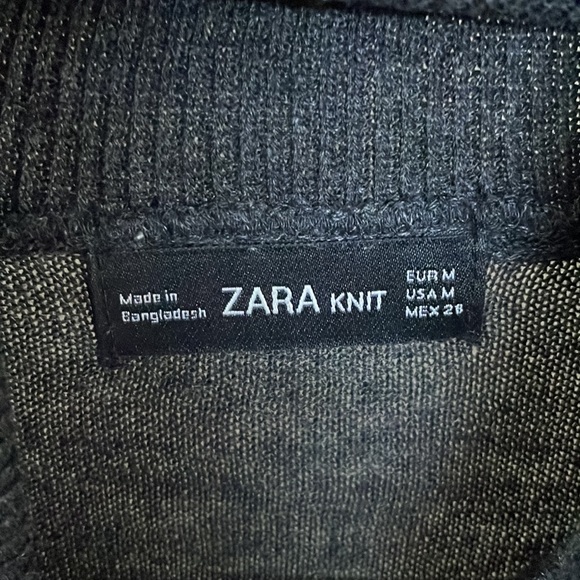 Zara turtle neck knit charcoal grey top - Picture 10 of 11